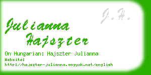 julianna hajszter business card